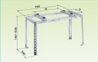 K-KHZ55G 高置台（溶融亜鉛メッキ仕上げ）