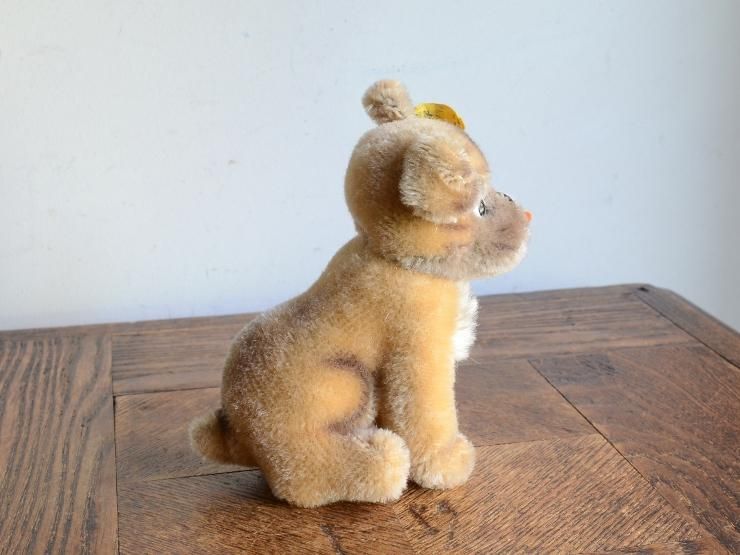 ヴィンテージ Steiff（シュタイフ） 犬 ぬいぐるみ（H13.5cm