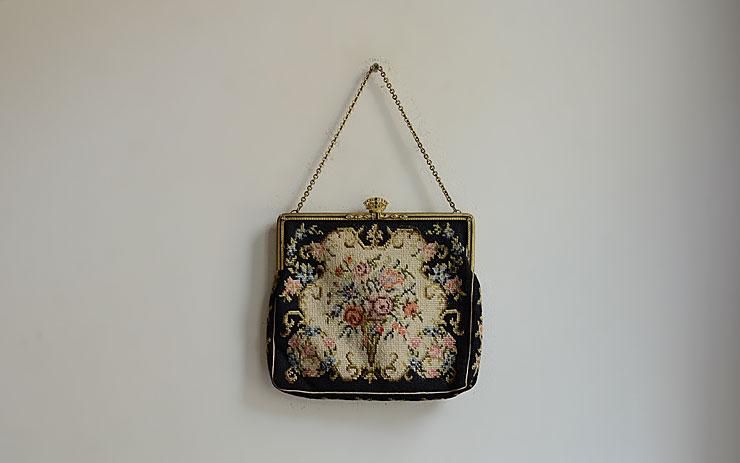 アンティーク チェコ製ゴブラン織パーティーバッグ｜アンティーク