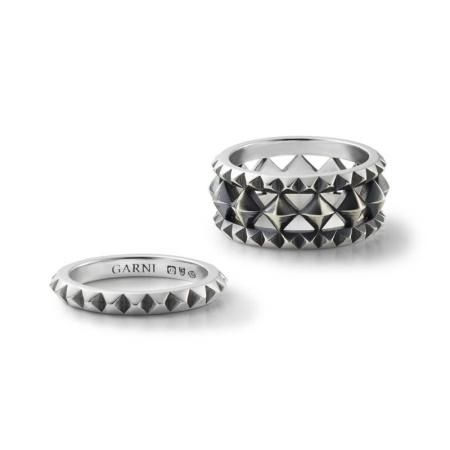 GARNI(ガルニ) Multiple Studs Ring - S (スタッズリング) SILVER