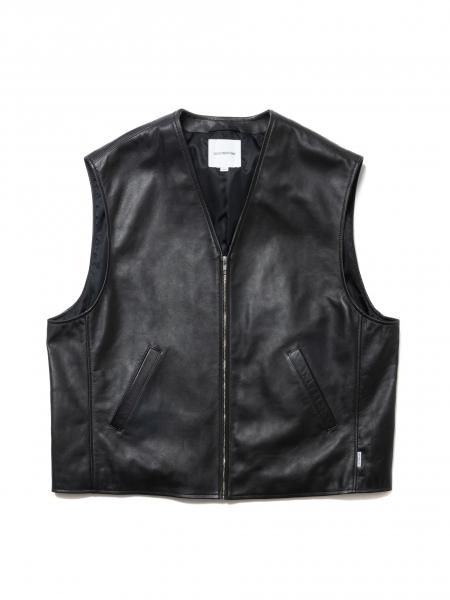 COOTIE (クーティー) LSL Leather Vest(レザーベスト) Black