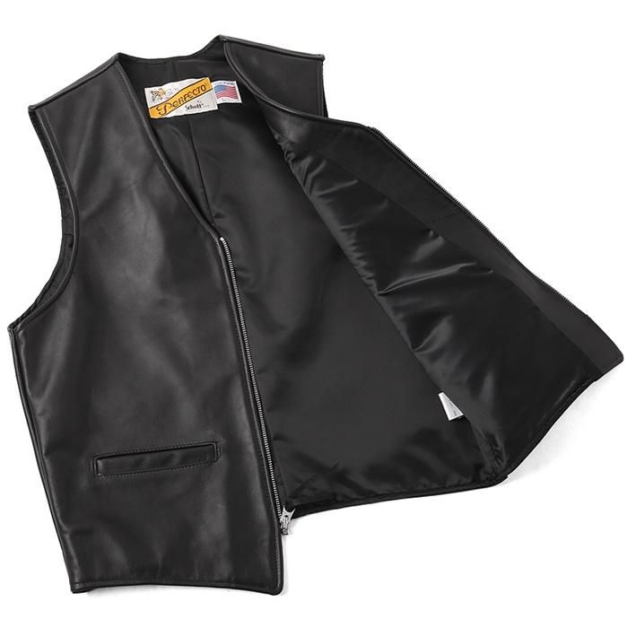 SCHOTT 【ショット】 693V ZIP FRONT MC VEST ジップ フロント MC