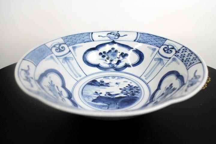 宮内庁御用窯】菓子鉢 芙蓉手宝寿紋/山本長左