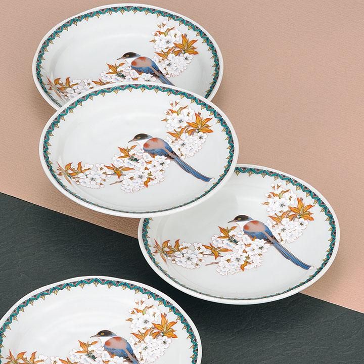 九谷焼 吉田屋窯 銘皿 光山造 大皿 直径約31.5cm 九谷焼 吉田屋窯 銘皿