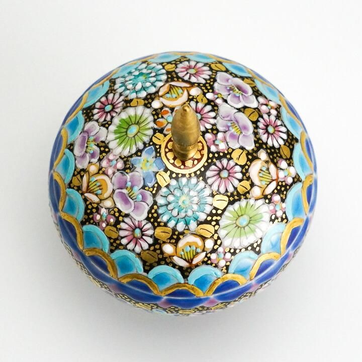 蓋器 色絵金襴花詰 / 高 聡文 ｜九谷焼の販売専門店 陶らいふ