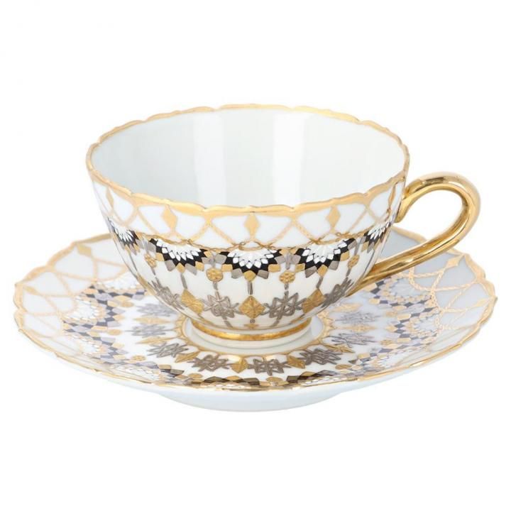 九谷焼 カップ＆ソーサー | 金白金彩 - 和食器の通販なら九谷焼専門店