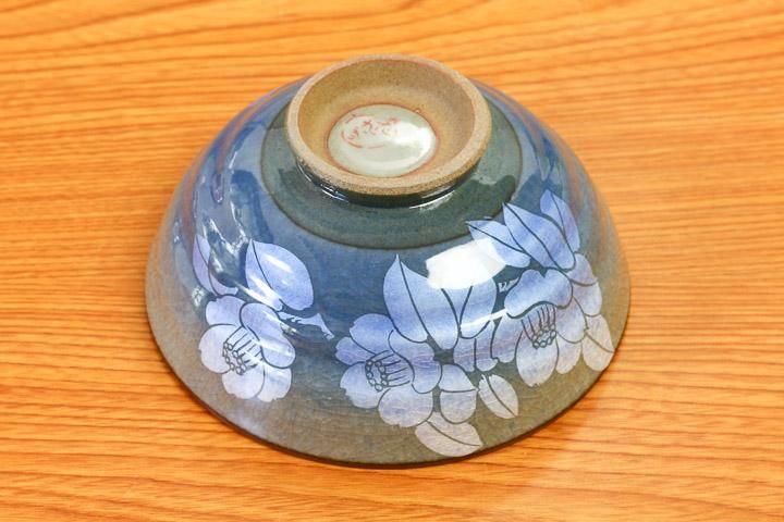 組飯碗 銀彩山茶花