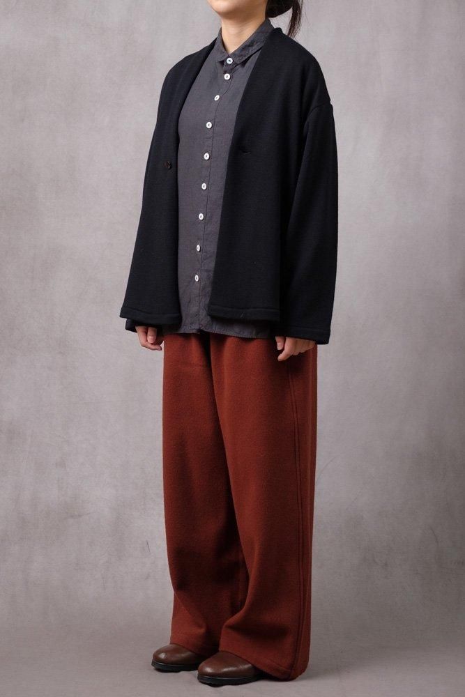 スーパー120'sウール裏毛カーディガン 黒 / MITTAN通販 ミッタン