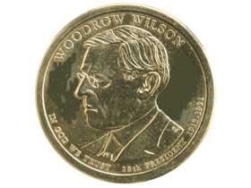 第28代アメリカ大統領ウッドロウ・ウィルソン記念1ドル硬貨