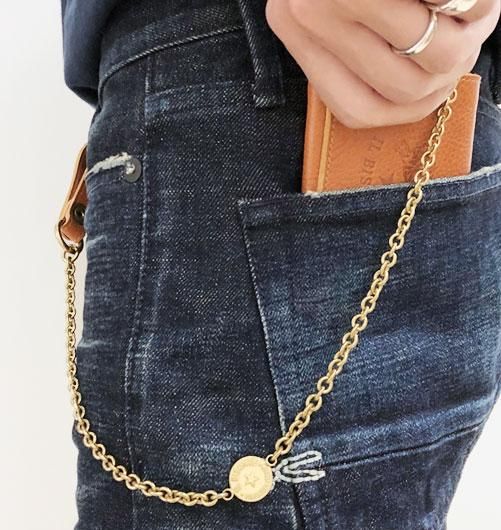 廃盤 IL BISONTEトラッカーウォレット チェーン付き イタリア製 廃盤