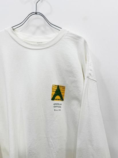 ANCELLM（アンセルム） 2025SS 25SS LOGO LS T-SHIRT White - Laid