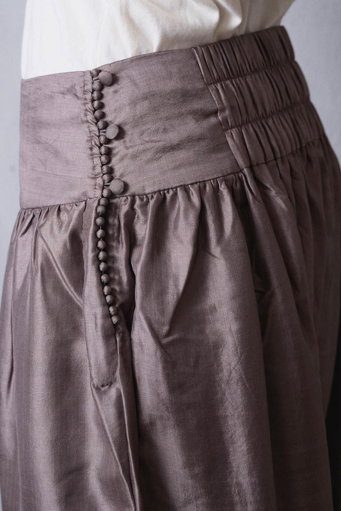 BUNON Khadi silk wide belt pants - poooL (online shop)
