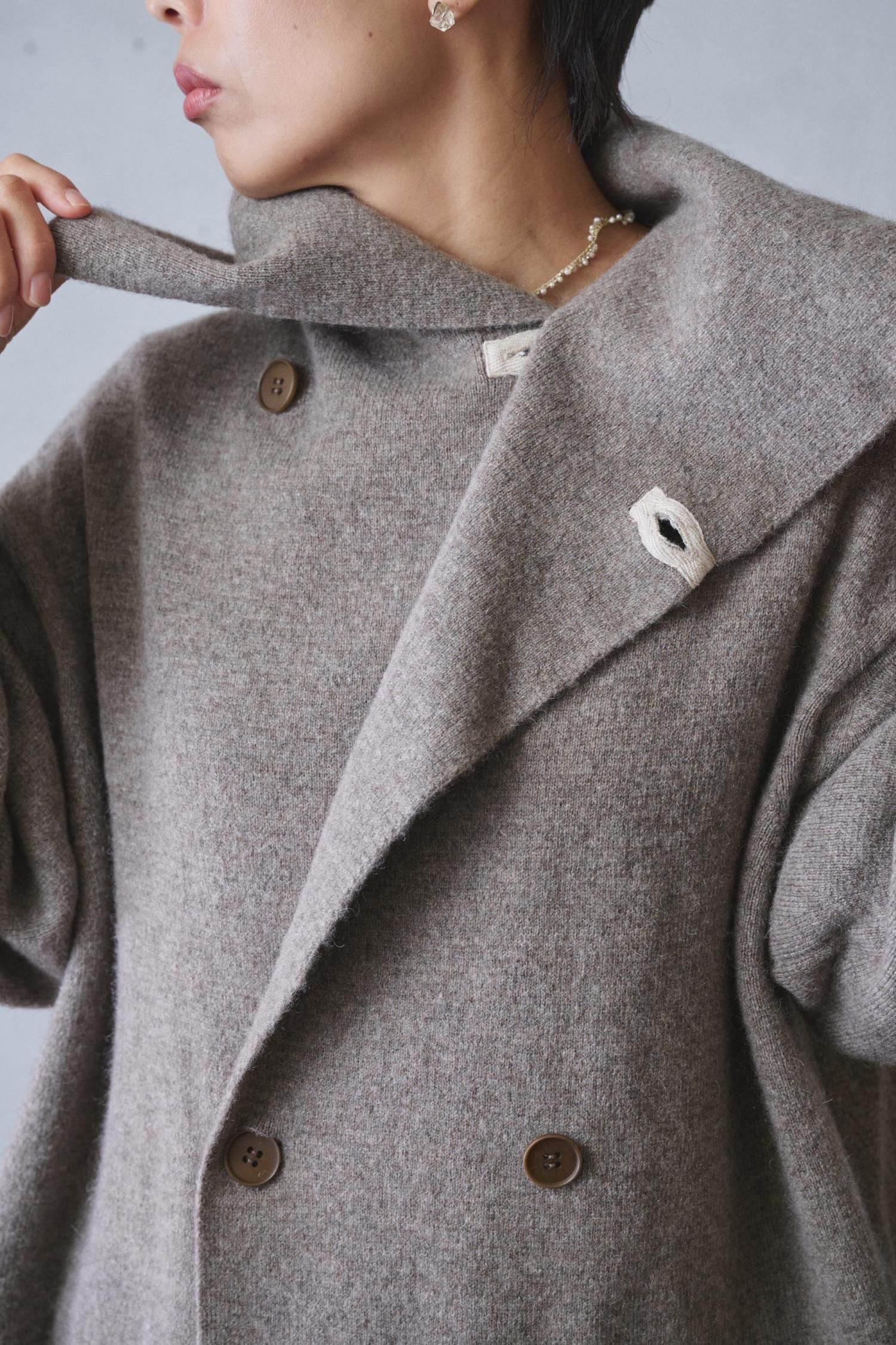 Factory ヤク イタリアンカラーニットコート - poooL (online shop)