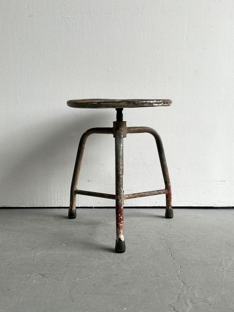 1940's ヴィンテージ アイアン スツール - アンティーク、ビンテージの