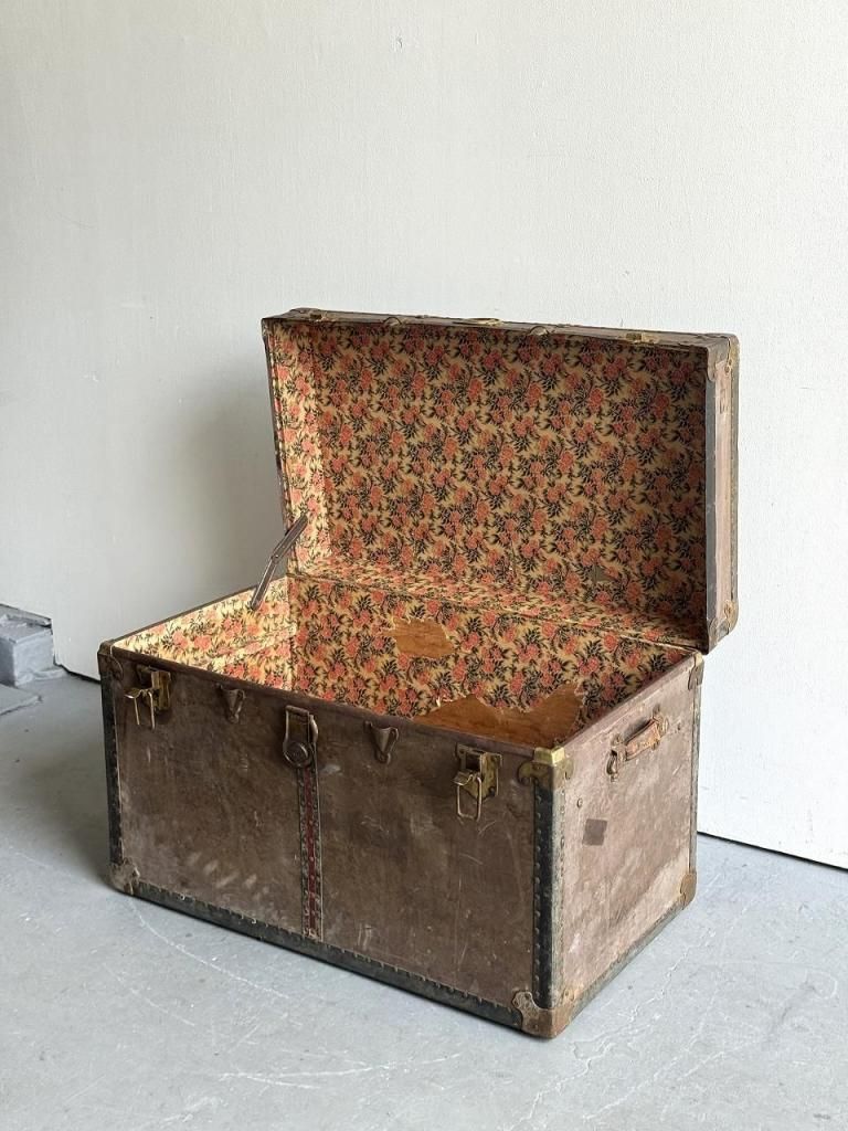1930-40's ”PACIFIC LUGGAGE FACTORY” ヴィンテージ ウッド トランク