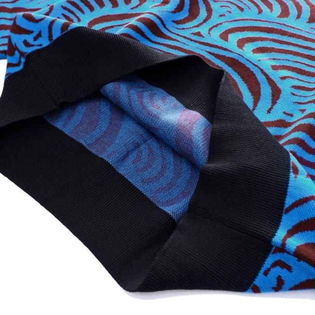 GX1000 JACQUARD ZK SWEATER / BABY BLUE (ジーエックスセン セーター