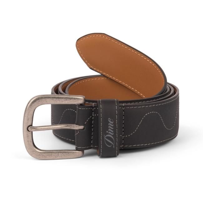 Dime Desert Leather Belt / BLACK (ダイム レザーベルト