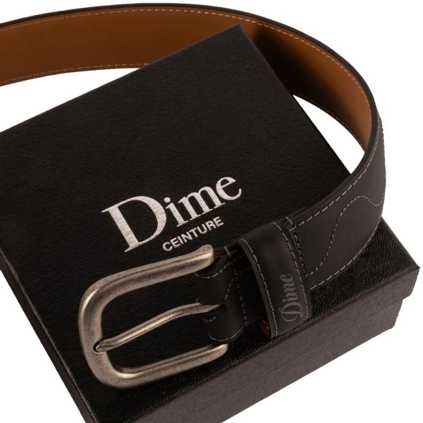 Dime Desert Leather Belt / BLACK (ダイム レザーベルト