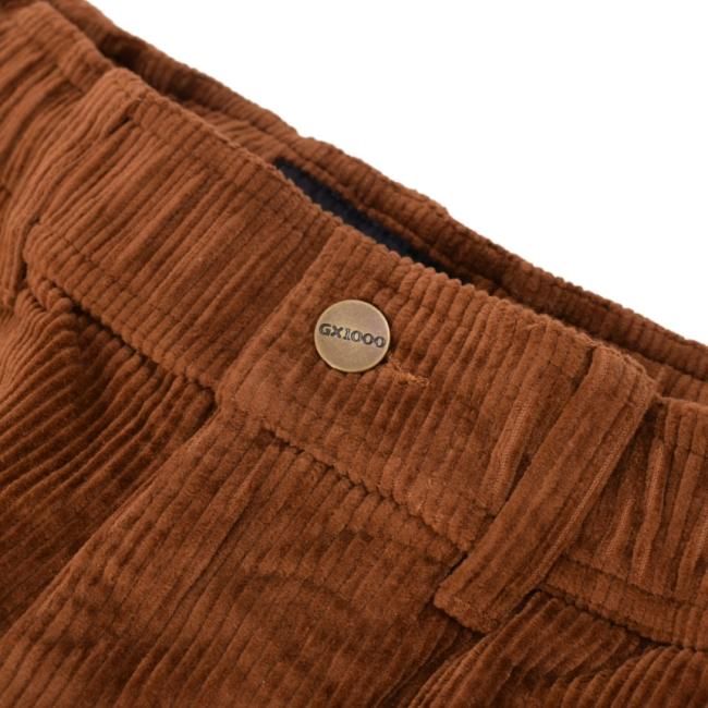 GX1000 EBAND CORD SHORT / BROWN (ジーエックスセン コーデュロイ
