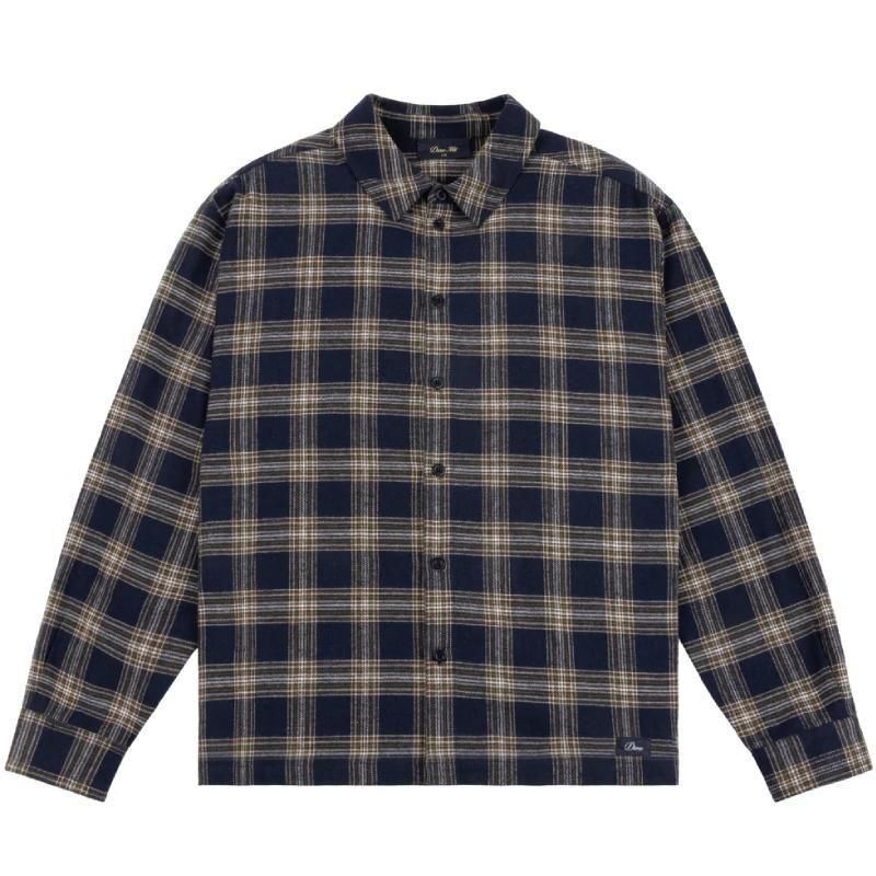 Dime Plaid Flannel Shirt | ネイビー - HORRIBLE'S PROJECT