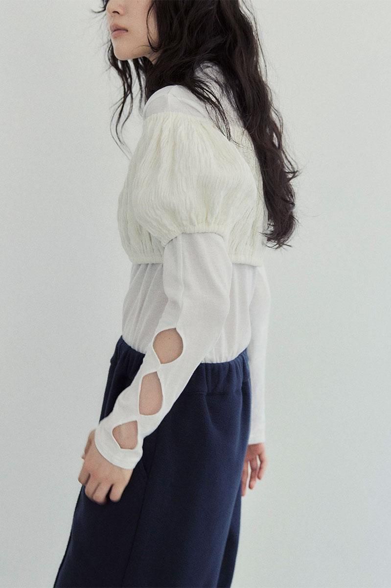 MEER. WHIP RUFFLE BLOUSE /WHT