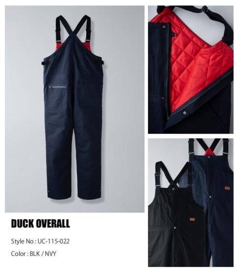 UNCROWD/アンクラウドダックオーバーオールブラックM