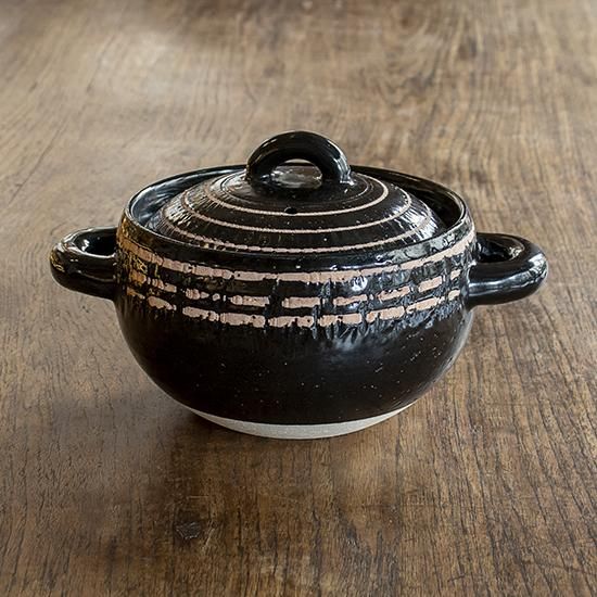 伊賀土鍋 カレー鍋 黒らく - 伊賀焼窯元 長谷園 公式通販