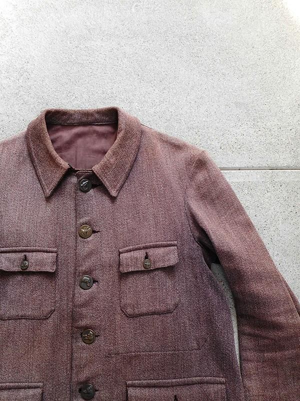 40's French Hunting Jacket w Animal Buttons - Spring Store by
