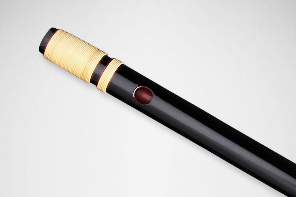 獅子田 竹峰 本漆塗 両巻 漆黒 - 獅子田流 篠笛「大塚竹管楽器」