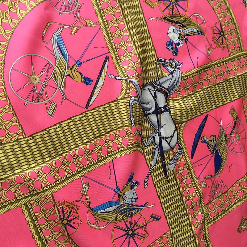 スカーフ エルメスHERMES カレ90 VOITURES PANIERS - soracoya（空小屋）