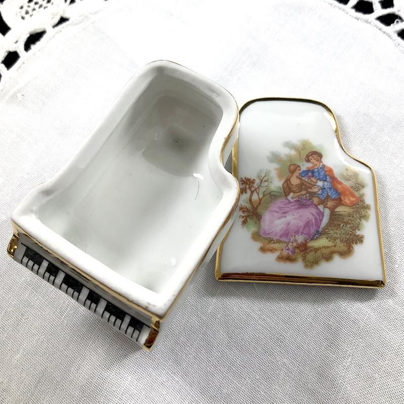 リモージュ小物入れ フランス製アンティーク皇后ジョゼフィーヌのバラ