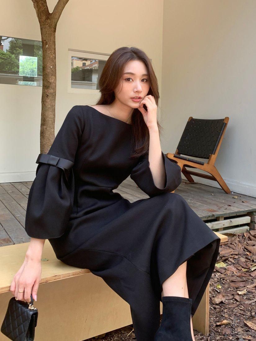 PUFF RIBBON MIDI DRESS - BIRTHDAY BASH