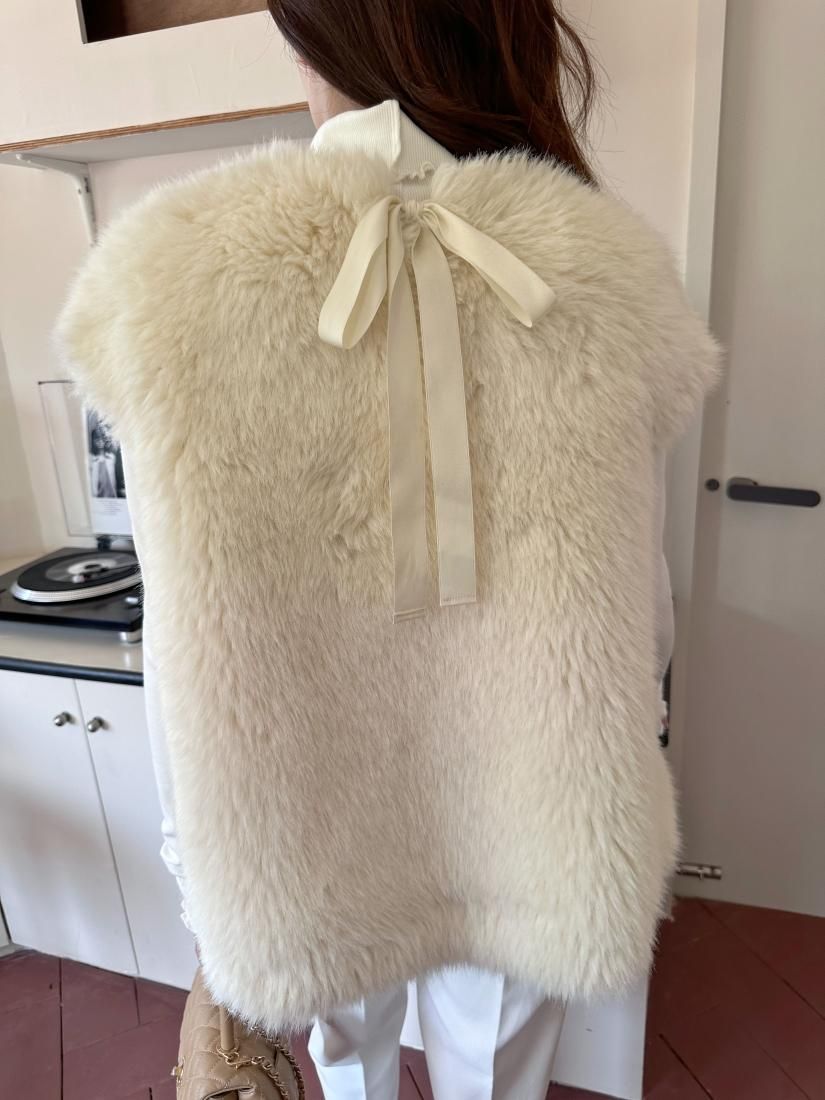 BACK RIBBON FUR VEST - BIRTHDAY BASH