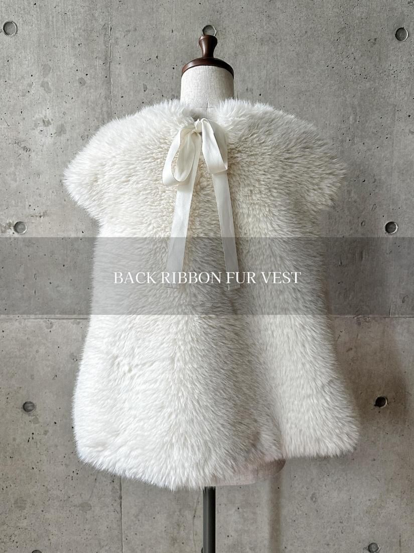 BACK RIBBON FUR VEST - BIRTHDAY BASH