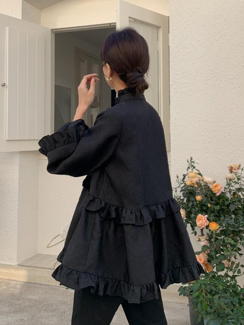 JACQUARD FRILL A LINE TOPS - BIRTHDAY BASH