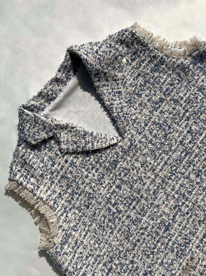 TWEED A LINE COLLAR TOPS - BIRTHDAY BASH