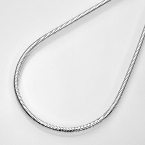 a1293-32-50 スネークチェーン幅3.2ミリ全長50cm - シルバー