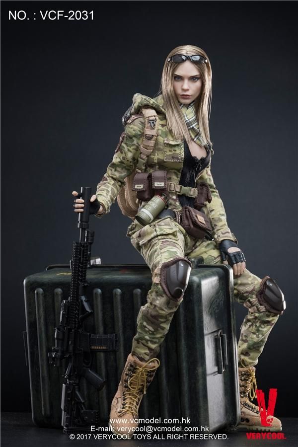 1/6 VERYCOOL VCF-2031 MC Camouflage Women Soldier Villa 迷彩美人