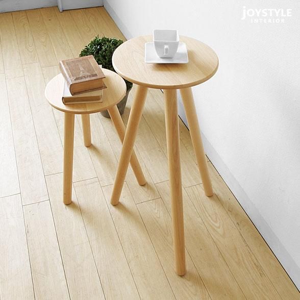 ナチュラルデザイン◾️ ブナ材/ビーチ材 木製ラウンドテーブル 丸