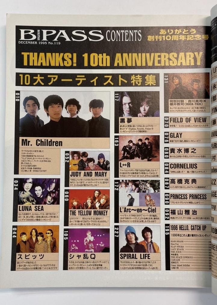 BPASS 1995年12月 Mr.Children ポスター付 / スピッツ イエロー