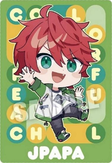 No.12 じゃぱぱ (デフォルメイラストカード)】カラフルピーチ