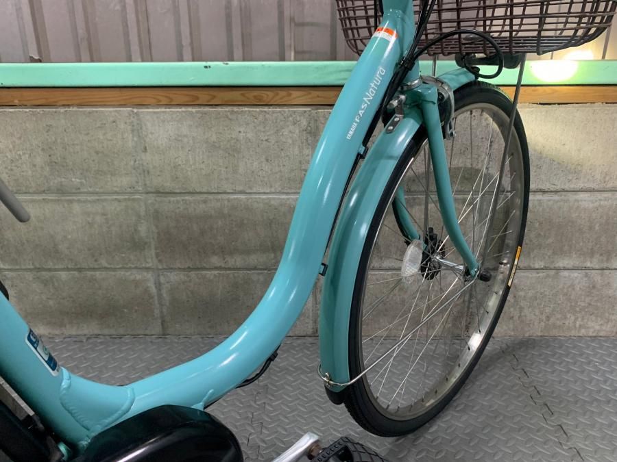 電動自転車 ヤマハ PAS Natura 26インチ ブルー 8.7ah 2014年頃 前後