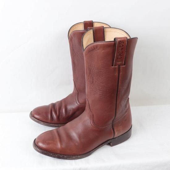 中古】SANCHO(サンチョ)メンズ【43】スペイン製ウエスタンブーツ茶