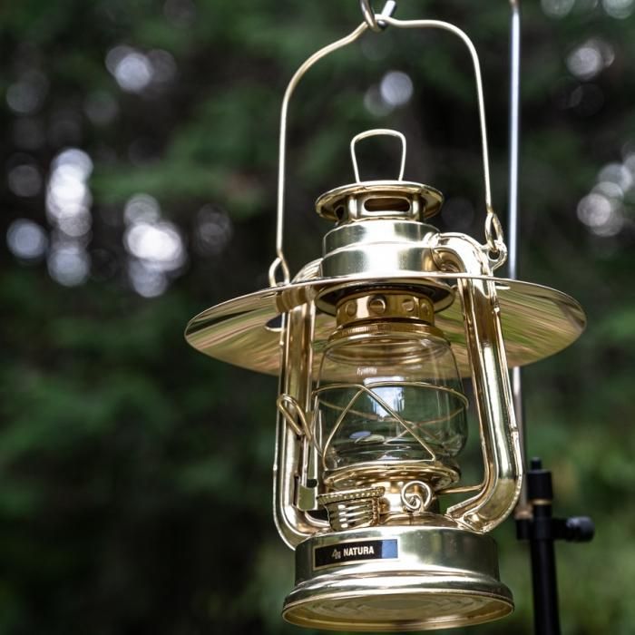 金メッキ小型オイルランタン | 真鍮ランタンシェード - ≪防災グッズ