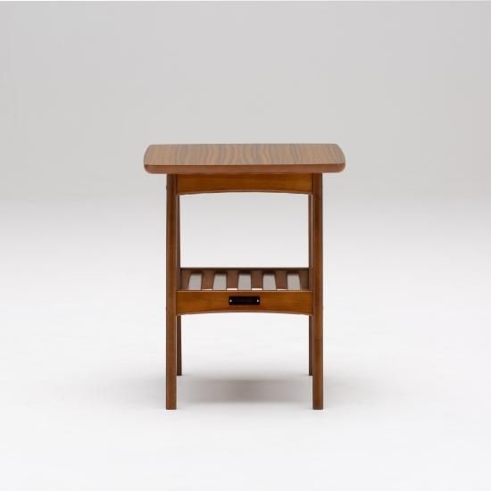 カリモク60】 サイドテーブル ウォールナット色（天板：メラミン化粧板