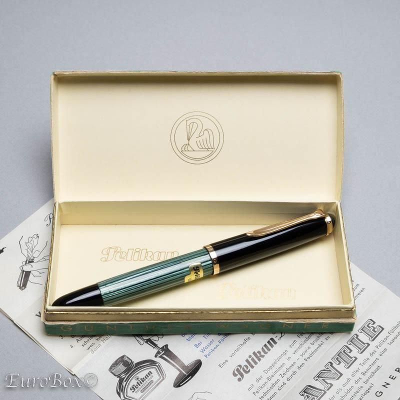 ペリカン 万年筆 400NN グリーンストライプ シャイベンニブ付 Pelikan