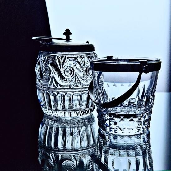 輝くオールドバカラ シンプルな美しさ 銀取手のアイスペール【1936年