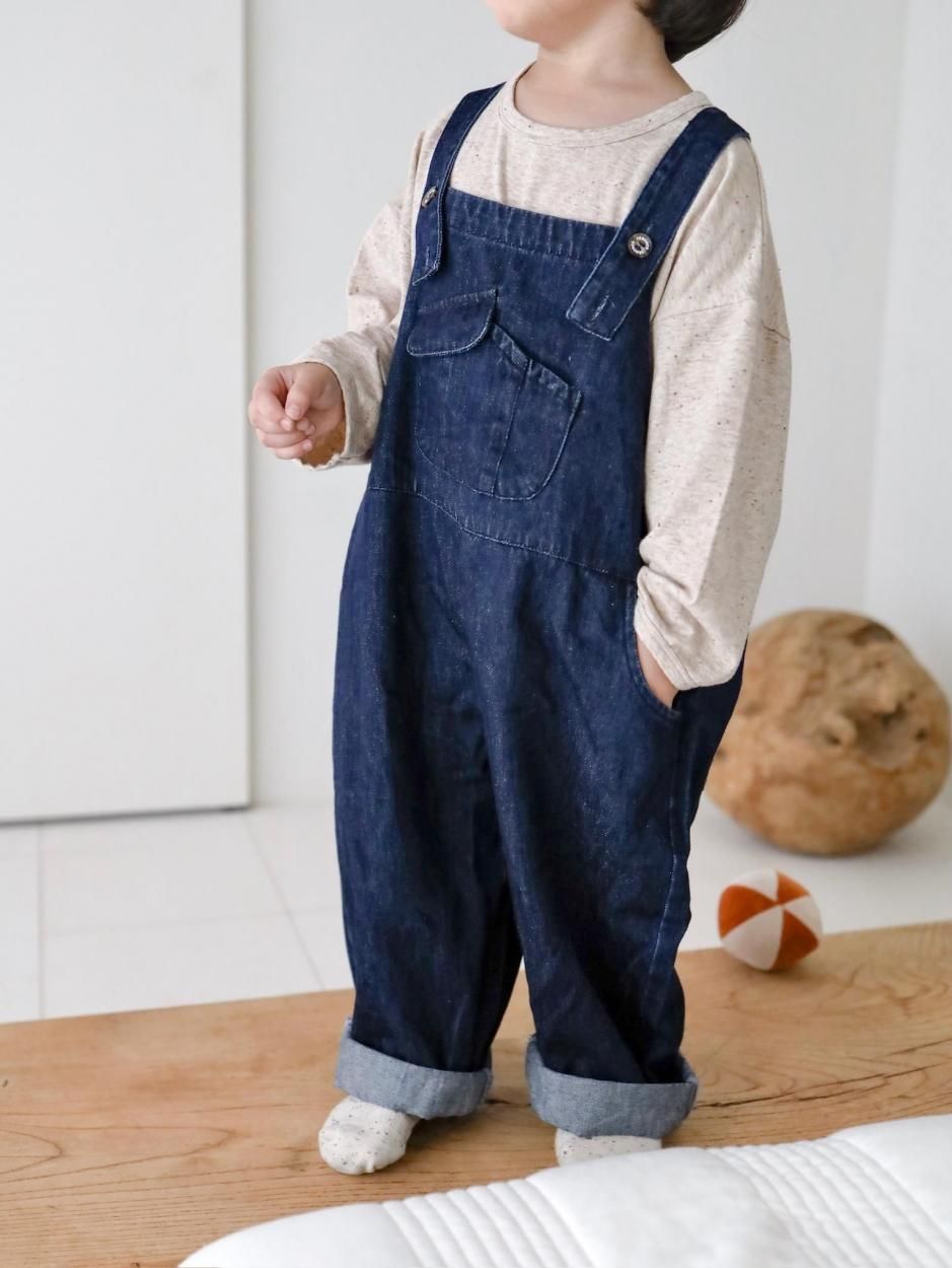 デニムサロペット|ユニセックス 男の子 女の子 サロペット 子供服（80