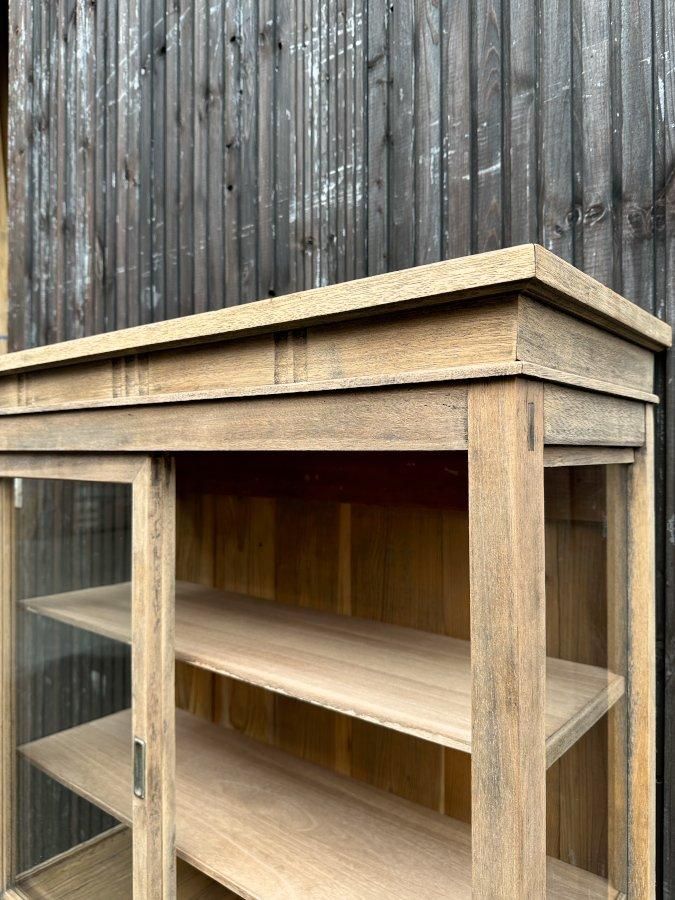 ガラス戸棚 三面ガラス W873xH1552xD350 - 古道具donguri