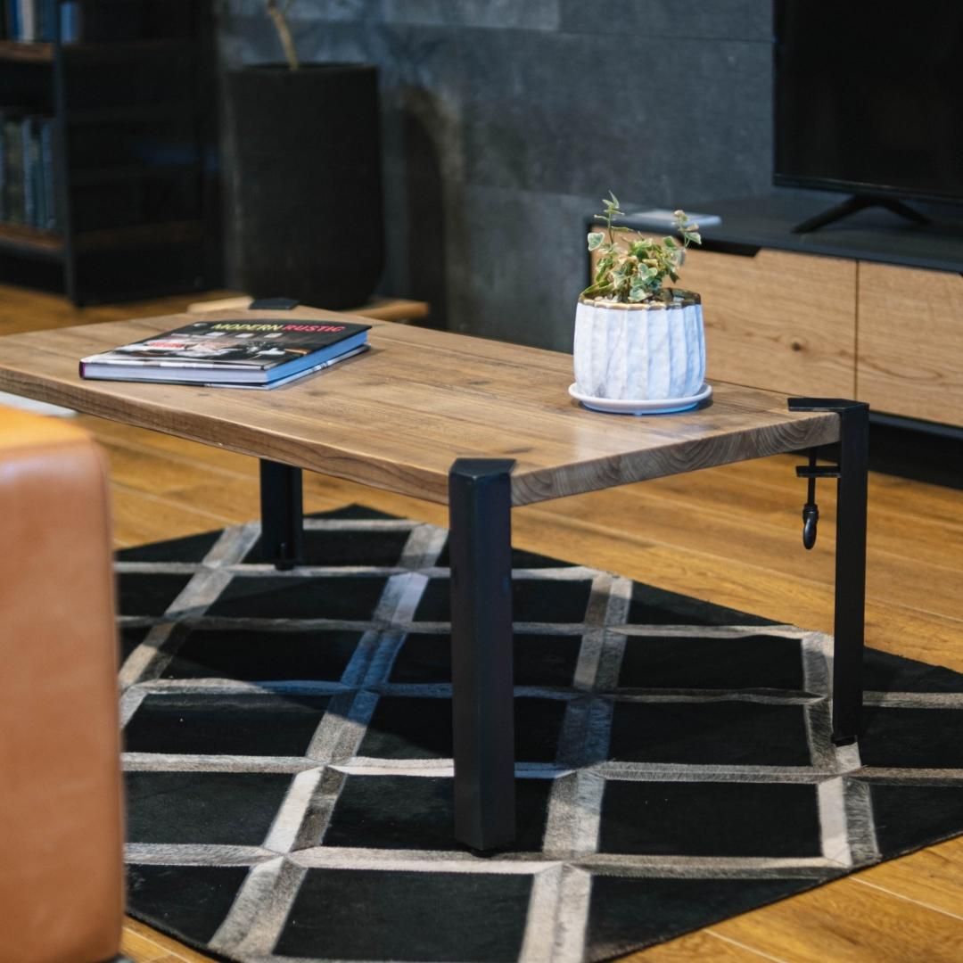 無垢古材 エフクランプレッグローテーブル - DICHOTOMIC ディコ